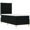 vidaXL Lit &agrave; ressorts avec matelas Noir 80 x 200 cm tissu