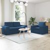 vidaXL Canap&eacute; 2 pcs Bleu