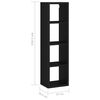 vidaXL &Eacute;tag&egrave;re murale sous forme de cube Noir 37x29,5x134,5 cm MDF