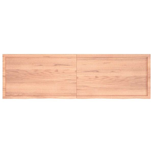 vidaXL Comptoir de salle de bain marron 200x60x(2-4) cm bois trait&eacute;