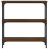 vidaXL Table console ch&ecirc;ne marron 75x22,5x75 cm bois d'ing&eacute;nierie