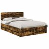 vidaXL Cadre de lit Ch&ecirc;ne Fum&eacute; 160 x 200 cm Bois d&rsquo;ing&eacute;nierie
