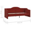vidaXL Lit avec matelas et &eacute;clairage USB Rouge bordeaux Tissu 90x200cm