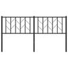 vidaXL T&ecirc;te de lit de remplacement m&eacute;tal noir 160 cm