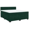 vidaXL Sommier &agrave; lattes de lit et matelas Vert fonc&eacute; 180x200cm Velours