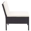 vidaXL Salon de jardin 8 pcs avec coussins r&eacute;sine tress&eacute;e noir
