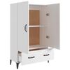vidaXL Buffet haut Blanc 70x31x115 cm Bois d'ing&eacute;nierie