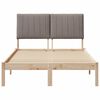 vidaXL Cadre de lit avec t&ecirc;te de lit Marron 120 x 190 cm Pin massif