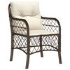 vidaXL Ensemble de salle &agrave; manger pour jardin 7 pcs Marron polyrotin