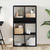 vidaXL Biblioth&egrave;que noir 66x31x112 cm bois d'ing&eacute;nierie