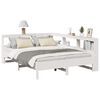 vidaXL Lit biblioth&egrave;que sans matelas blanc 140x190 cm bois pin massif