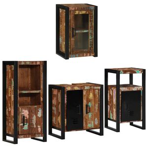 vidaXL Ensemble de mobilier de salle de bain 4 pcs Bois massif recycl&eacute;