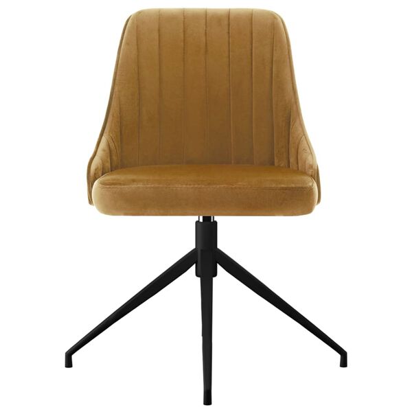 vidaXL Chaises &agrave; manger lot de 2 Marron Velours