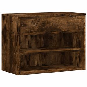 vidaXL Banc &agrave; chaussures Ch&ecirc;ne fum&eacute; 60x30x45 cm Bois d'ing&eacute;nierie
