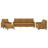 vidaXL Ensemble de canap&eacute;s 4 pcs avec coussins Marron Velours