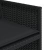 vidaXL Ensemble &agrave; manger de jardin 17 pcs coussins noir r&eacute;sine tress&eacute;e