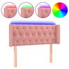 vidaXL T&ecirc;te de lit &agrave; LED Rose 93x16x78/88 cm Velours