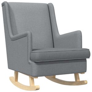 vidaXL Chaise &agrave; bascule Gris clair 62 x 80 x 85 cm tissu