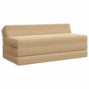 vidaXL Canap&eacute;-lit pliable Vert Gris 120 x 60 x 49 cm Tissu