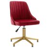 vidaXL Chaises &agrave; manger pivotantes lot de 4 rouge bordeaux velours