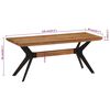 vidaXL Banc de salle &agrave; manger 110x40x46 cm bois massif acacia et acier