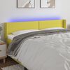 vidaXL T&ecirc;te de lit &agrave; LED Vert 183x16x78/88 cm Tissu