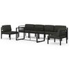 vidaXL Salon de jardin 7 pcs avec coussins Aluminium Anthracite