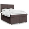 vidaXL Sommier &agrave; lattes de lit avec matelas Marron fonc&eacute; 140x200 cm
