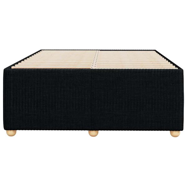 vidaXL Cadre de lit sans matelas noir 120x190 cm tissu