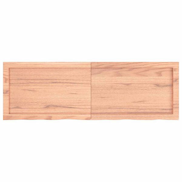 vidaXL Comptoir de salle de bain marron 120x40x(2-4) cm bois trait&eacute;