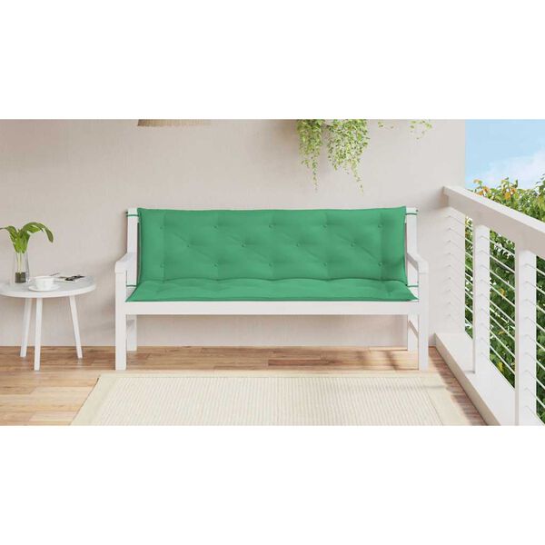 vidaXL Coussin de banc de jardin vert 150x(50+50)x7 cm tissu oxford