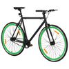 vidaXL V&eacute;lo &agrave; pignon fixe noir et vert 700c 51 cm