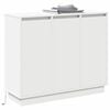 vidaXL Buffet LED Blanc 90 x 32 x 75 cm Bois d'ing&eacute;nierie