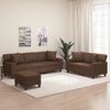 vidaXL Ensemble canap&eacute;s 3 pcs oreillers et coussins Marron Similicuir