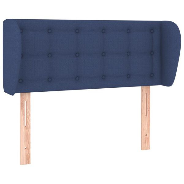 vidaXL T&ecirc;te de lit avec oreilles Bleu 93x23x78/88 cm Tissu