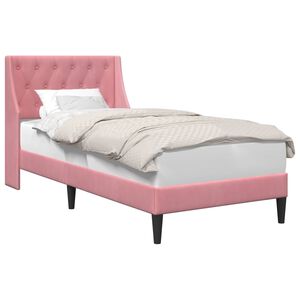 vidaXL Cadre de lit avec t&ecirc;te de lit Rose 80 x 200 cm Velours