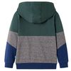 Sweatshirt &agrave; capuche avec fermeture &eacute;clair pour enfants vert fonc&eacute; 92