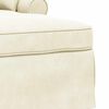 vidaXL Chaise lounge avec jupe avec coussin Cr&egrave;me 91 x 157 x 91 cm