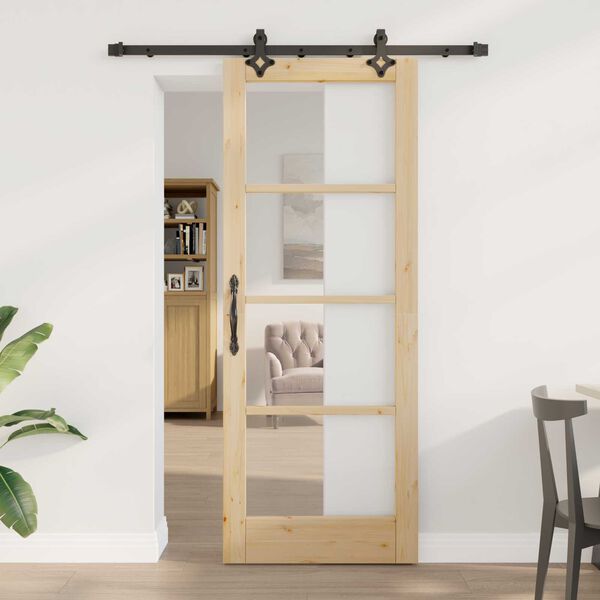vidaXL Porte coulissante Naturel 78 x 202 cm