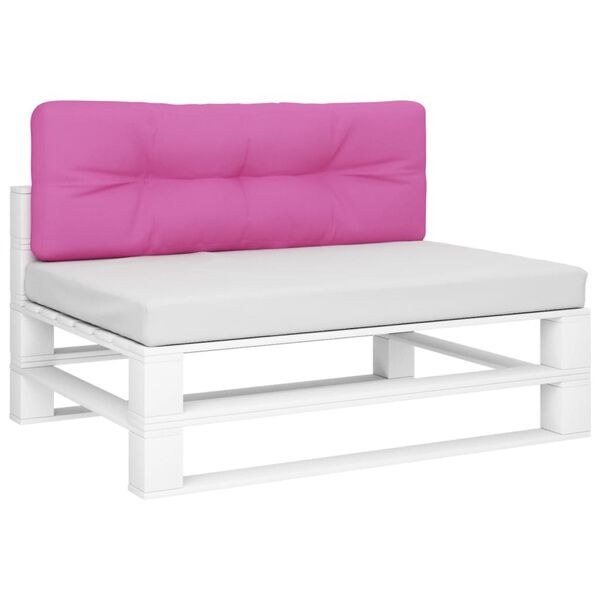 vidaXL Coussin de palette rose 120x40x12 cm tissu