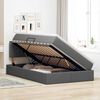 vidaXL Lit avec rangement et matelas Gris fonc&eacute; 120 x 190 cm