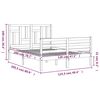 vidaXL Cadre de lit sans matelas blanc 120x200 cm bois massif