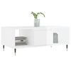 vidaXL Table basse Blanc brillant 90x50x36,5 cm Bois d'ing&eacute;nierie