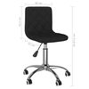 vidaXL Chaises pivotantes &agrave; manger lot de 2 Noir Velours
