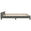 vidaXL Cadre de lit sans matelas gris fonc&eacute; velours