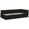 vidaXL Cadre de lit d'angle Noir 90 cm x 190 cm Velours