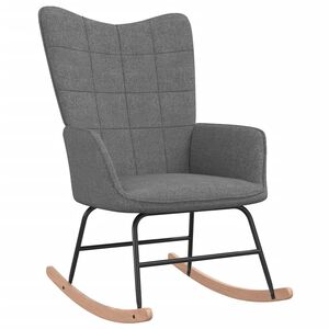 vidaXL Chaise &agrave; bascule Gris fonc&eacute; Tissu