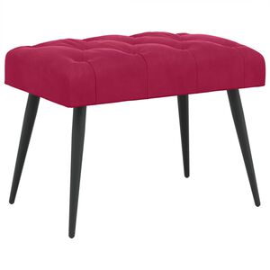 vidaXL Banc avec capitonnage bouton Bordeaux 60 x 40 x 45 cm Velours