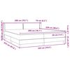 vidaXL Sommier &agrave; lattes de lit avec matelas rose 200x220 cm velours