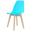 vidaXL Chaises &agrave; manger lot de 2 bleu plastique